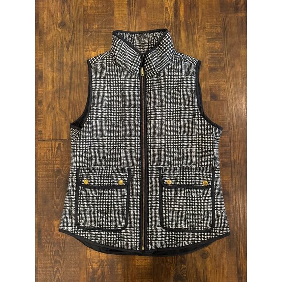 Telluride Clothing Company Black & White Quilted Lightweight Puffer Vest Size M - Picture 1 of 10